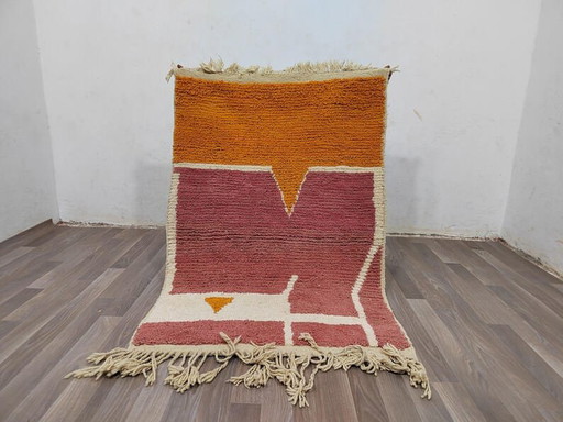 Alfombra bereber tradicional hecha a mano de pura lana de 1,5/2,5 m – Aime Té, vloerkleden en tapijten, Wool