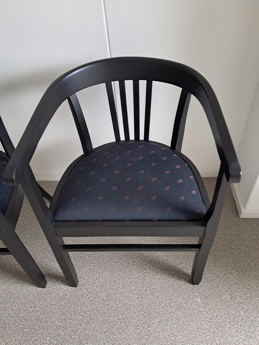 2 Beautiful Solid Chairs With Armrests