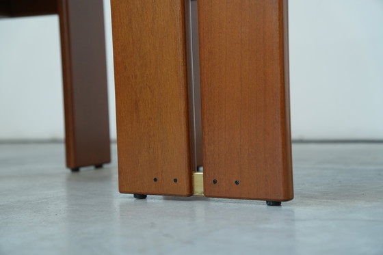 Image 1 of Afra & Tobia Scarpa ‘Africa’ Dining Chair – Walnut & Leather, 1975