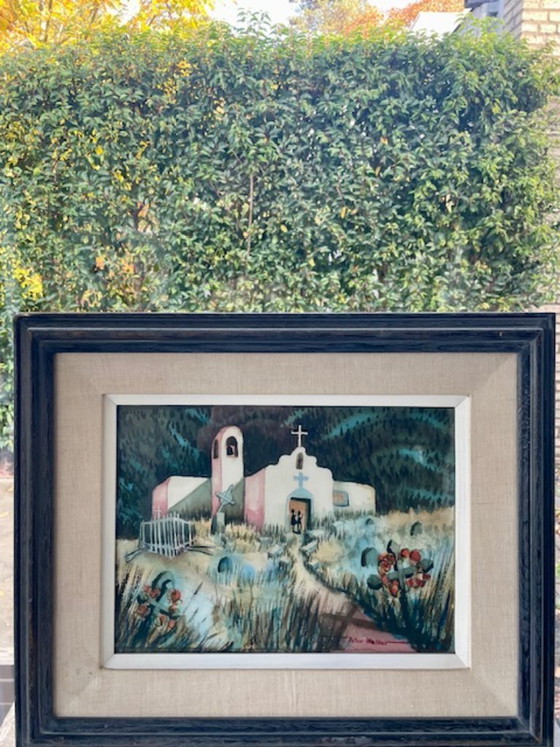 Image 1 of Peter Walker - Watercolor "San Francisco Mission"