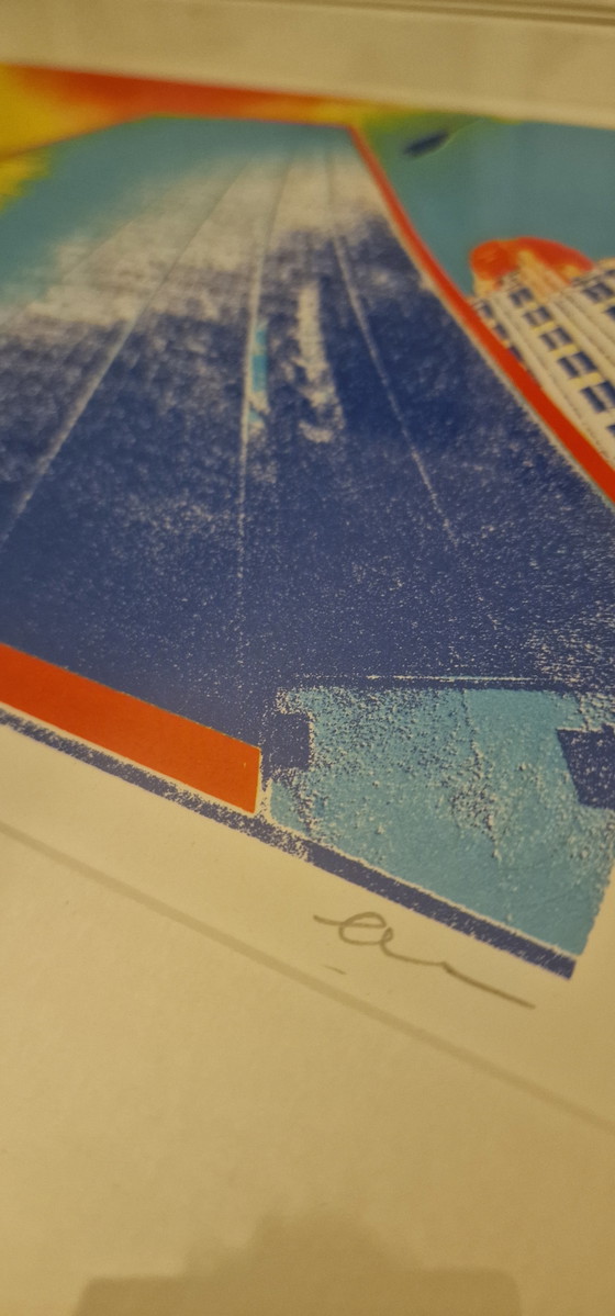 Image 1 of Henk van der Vet - 4 passepartout di New York incorniciati