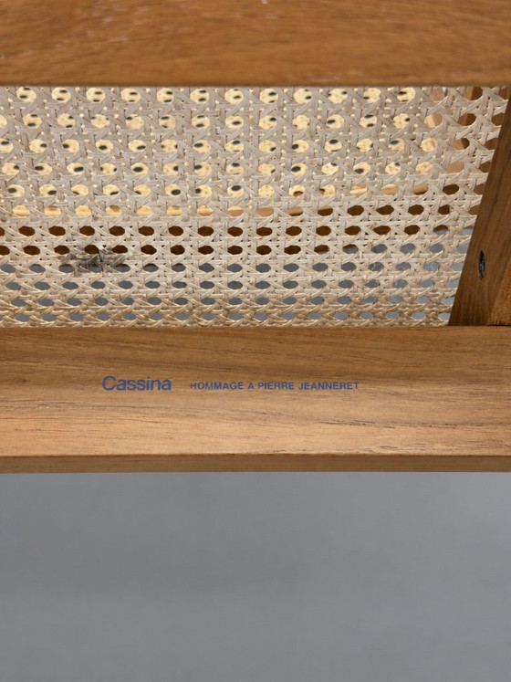 Juego de 2 Capitol 051 Complex Cassina, Pierre Jeanneret Poltrona, Teak, Rattan – Sillas de comedor, Wood (photo 4 of 7)