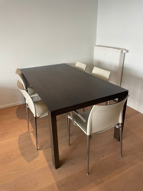 Image 1 of Desalto Sand leather dining table chairs