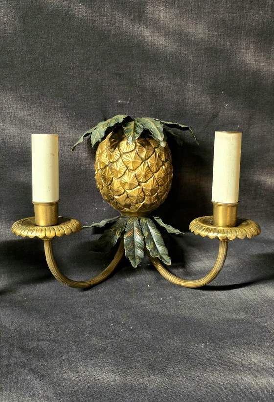 Image 1 of Maison Charles & Fils - Coppia di lampade da parete ad ananas