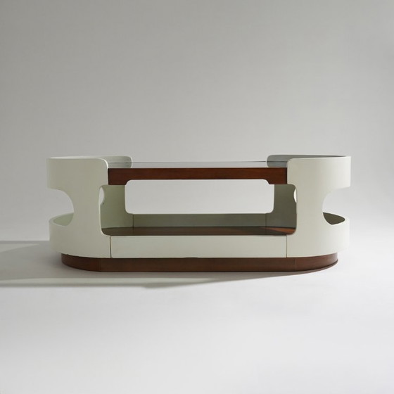 Couchtisch aus Holz und Glas im Space-Age-Stil, 1970er Jahre – Couchtische (photo 8 of 14)
