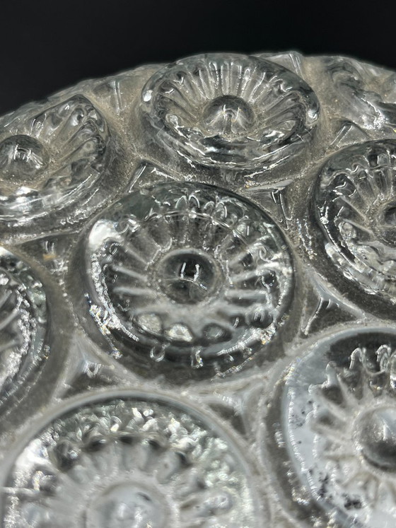 Image 1 of Plafoniera vintage in vetro con rosetta Glashütte Limburg