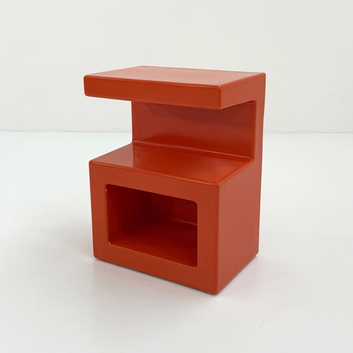 Table d'appoint orange en polyuréthane expansé, années 1970