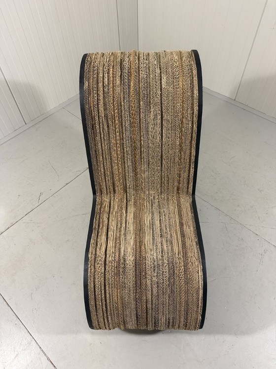 Image 1 of Unieke design lounge stoel karton & multiplex 1990's