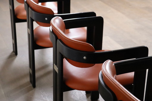 Ensemble de 4 chaises Pamplona par Augusto Savini pour Pozzi, Italie, années 1960