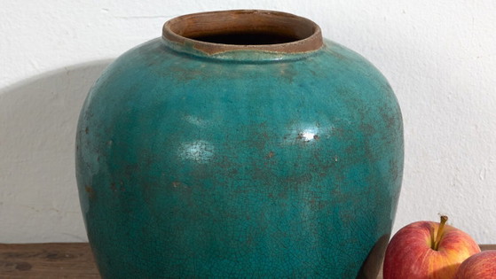 Antike türkisgrüne Vase (ca. 1820) #21 – Vasen (photo 3 of 22)