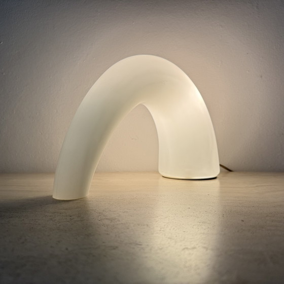Image 1 of Fontana Arte Thor glass table lamp , 1980s Italy