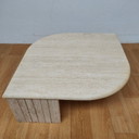Vintage Mid Century Travertin Salontafel, Koffietafel
