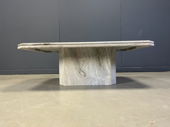 Image 1 of Vintage marmeren salontafel, jaren 70 - Italië