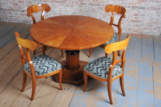 Juego de cuatro piezas restauradas de madera de cerezo estilo Biedermeier, de estilo polaco, Austria, década (photo 3 of 13)