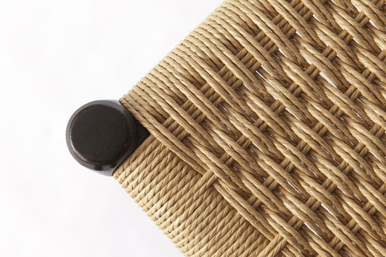 Image 1 of Niels Møller Model 75 Chair in Black Oak with Danish Cord, 1960s Mid-Century Modern Scandinavian Design