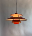 Louis Poulsen PH5 dänische Pendelleuchte rot