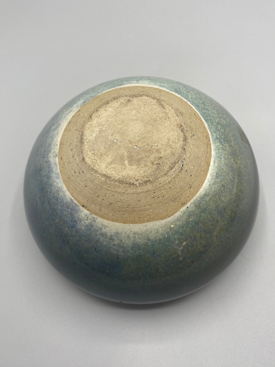 Celadon Green-Grey Glazed Stoneware Cachepot – Asian Inspired – Crockery (photo 3 of 5)