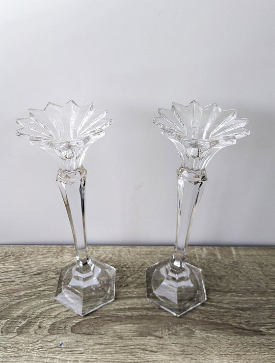 Image 1 of Set di 2 candelabri in cristallo Mikasa Excelsior, 24,5*7,5 cm.