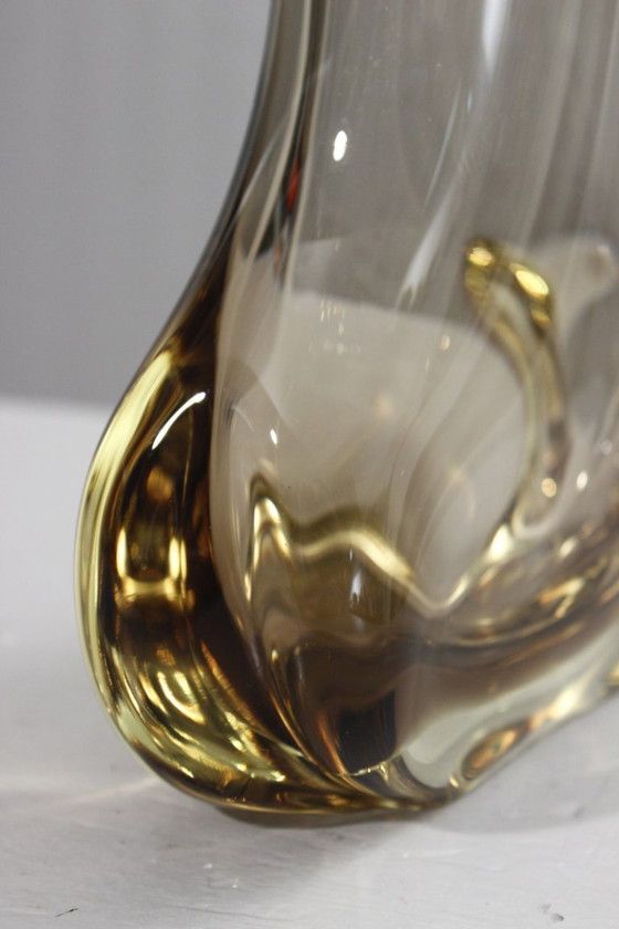 Image 1 of Miloslav Klinger & Zelezny Brod Sklo - Large smoked Sommerso vase 1970s