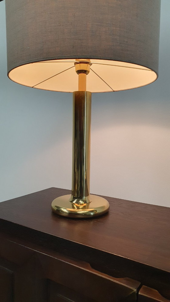 Image 1 of 2x XL brass table lamp Baulmann Leuchten, regency 80's