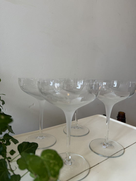 Image 1 of Set of 4 coupe champagne glasses