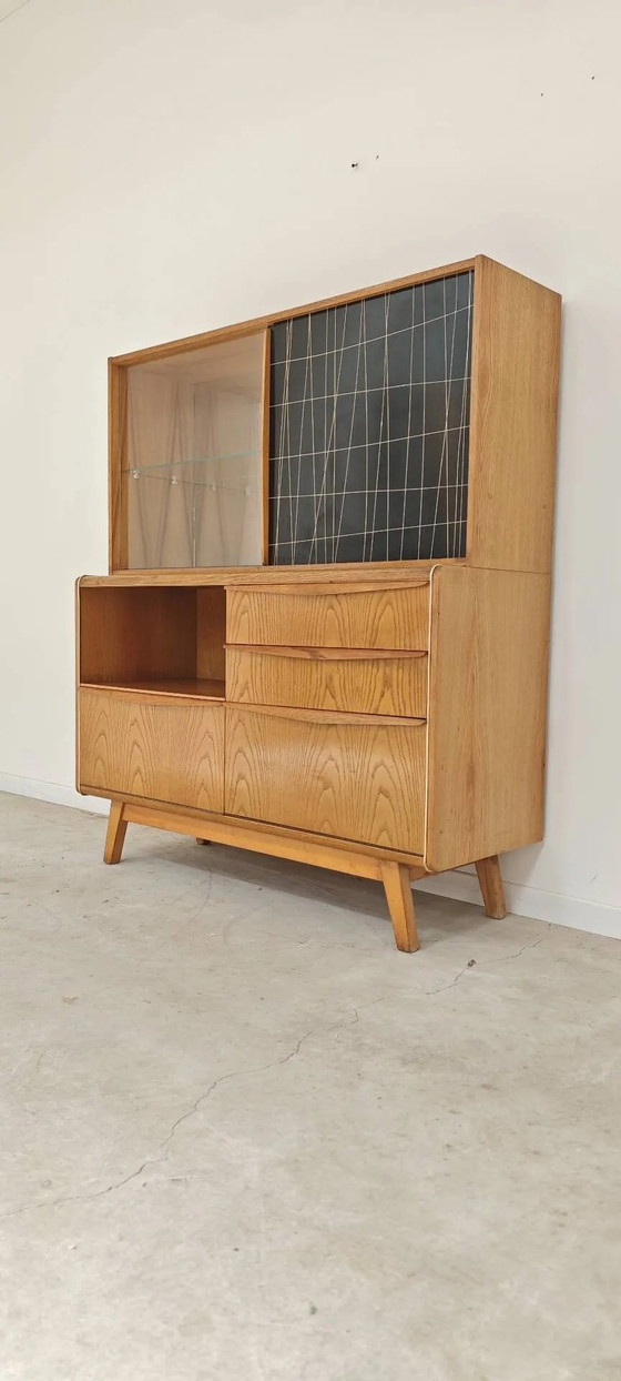 High buffet / Sideboard U 372 / 386 by B Landsman and H Nepozytek 60 – Jitona, Display cabinets, Wood, Glass (photo 30 of 40)