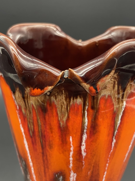 Vallauris Ceramic Vase in Handkerchief Shape, 1960s/70s (photo 6 of 8)