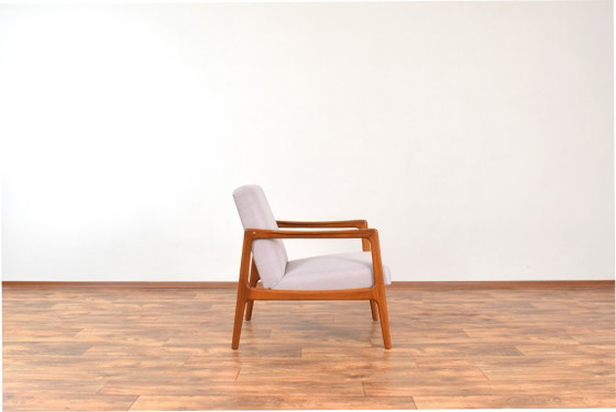 Mid-Century Swedish Teak Lounge Chair by Alf Svensson for Dux, 1960s. – Armchairs, Textile, Wood (photo 3 of 10)