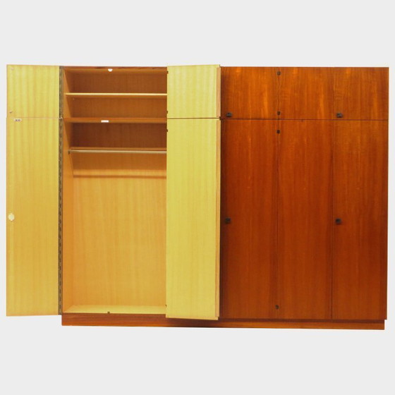Image 1 of Large vintage mid-century XL wardrobe in teak, 1960s
