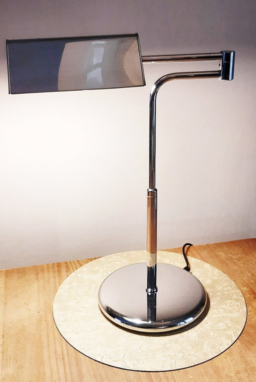 Vintage Chromen apotheek tafellamp