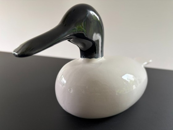 Image 1 of Vintage Scandinavian ceramic duck – stylized design – 32 cm