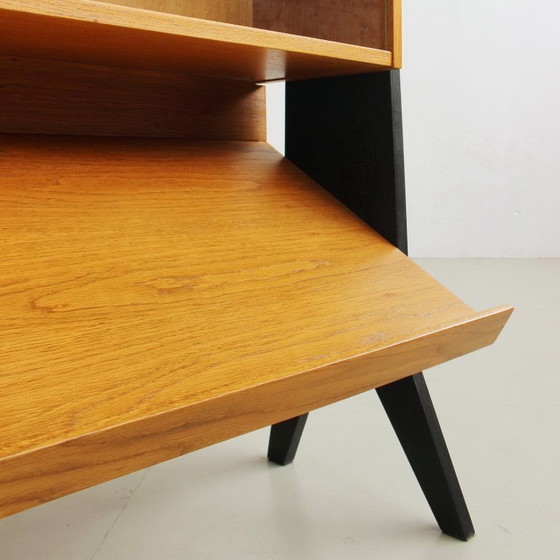 Image 1 of Vintage wandmeubel, plankenrek uit het midden van de 20e eeuw, volledig gerestaureerd, jaren 60