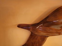 Grande uccello da parete in legno vintage, decorazione da parete con uccello da 62 cm