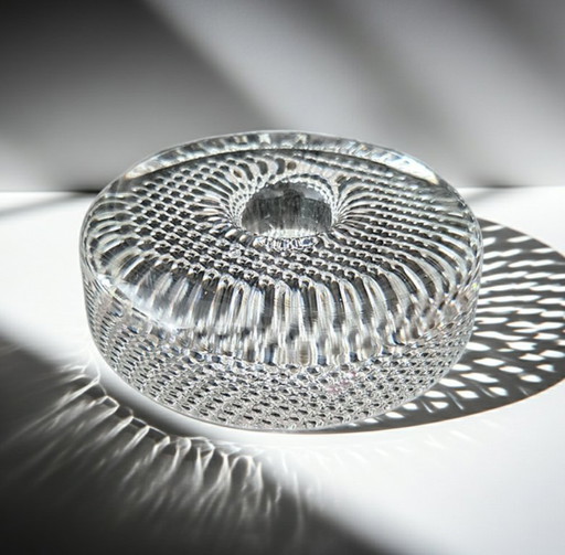 Portavelas y pisapapeles Holmegaard de Torben Jørgensen – Diseño de vidrio danés vintage de 1988