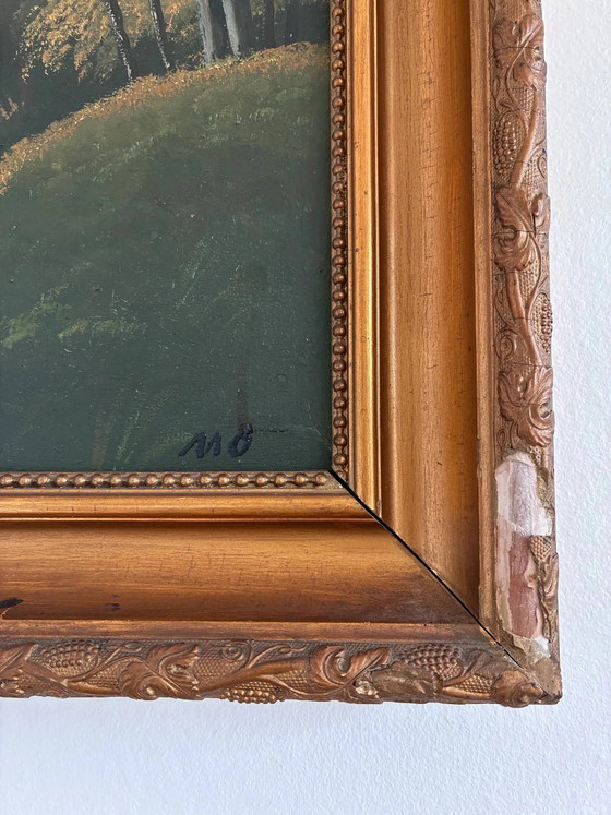 Image 1 of Peinture à l'huile originale vintage représentant un paysage côtier, signée. Art marin.