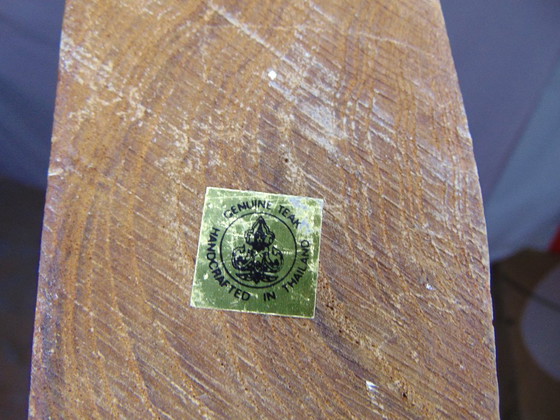 Image 1 of Éléphant en bois vintage de Thaïlande