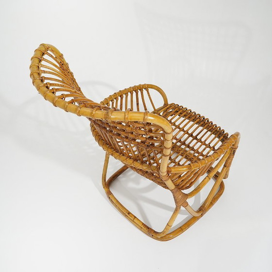 Fauteuil van rotan en gevlochten riet, jaren 60 – Rattan (photo 7 of 14)