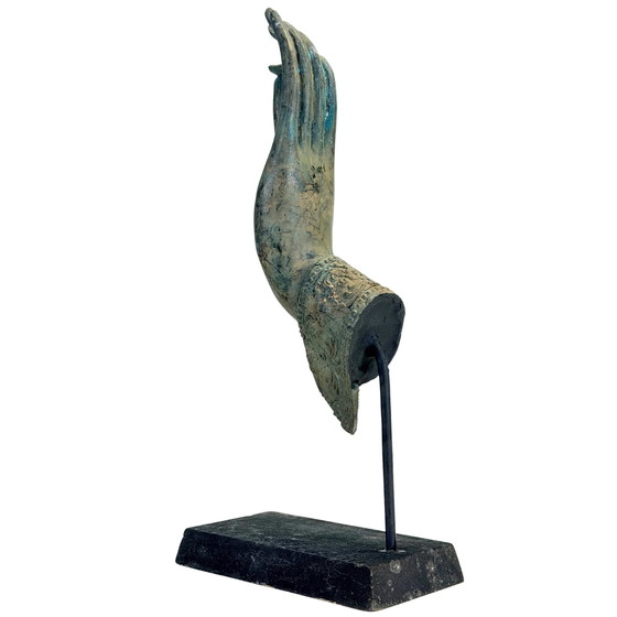 Antigua mano de Buda tailandesa de bronce – Vitarka Mudra – Siglo XIX – Esculturas, Bronze (photo 4 of 8)