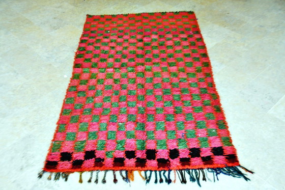 Image 1 of Vintage Moroccan Boujaad Checker Rug – 230 x 135 cm