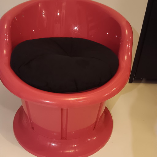 Pink Popptorp Bucket Chair Designed By K. & M. Hagberg For Ikea In 1990