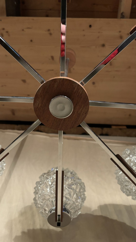 Image 1 of Scandinavische Sputnik-stijl kroonluchter della metà del secolo