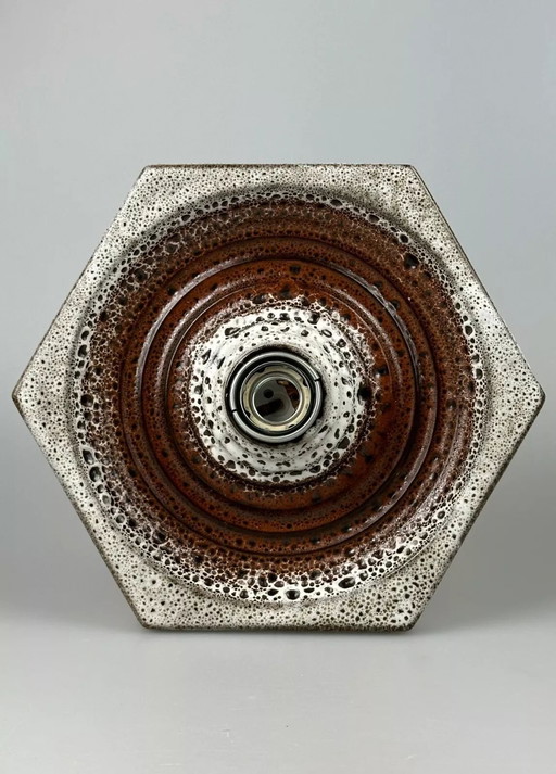 60s 70s Wall Lamp Ceramic Mid - Century Wall Sconce Space Age Design