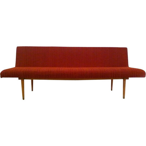 Image 1 of Vintage wooden 3-seater sofa by Miroslav Navrátil - 1960s