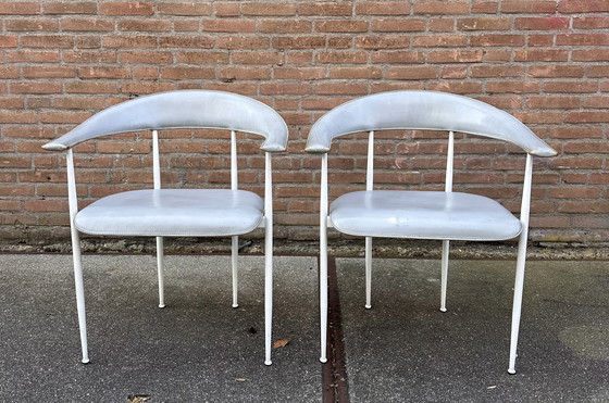 Image 1 of 4x Fasem P40 design eetkamerstoelen 