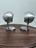 Paar Eyeball Wandleuchten von Aluminor 1970er