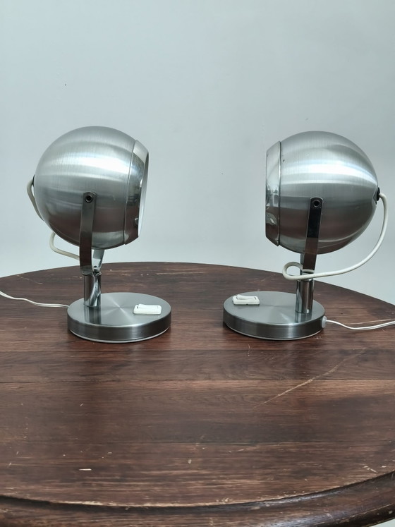 Pair of Eyeball Wall Lights by Aluminor 1970s – Metal, Aluminium (photo 2 of 13)