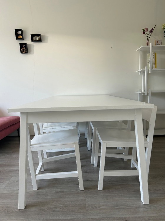 Image 1 of Table Shaker originale Atelier Van Lieshout (AVL) 200 x 100 cm + 6 chaises