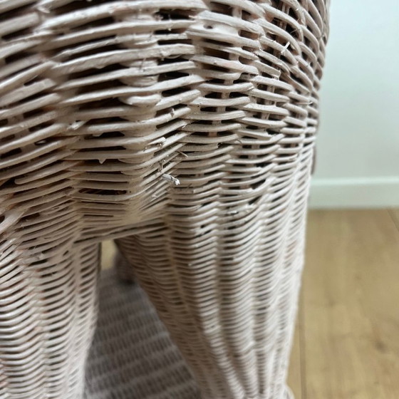 Image 1 of Table d’appoint vintage en rotin en forme d'éléphant, att. à Vivai del Sud, italie, 1960 - 1970