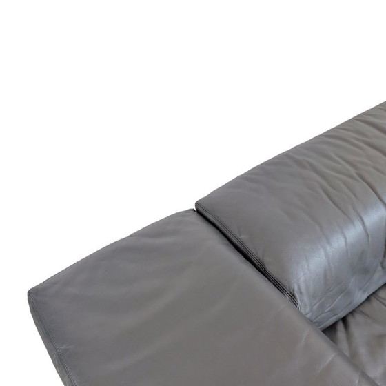 Knoll Brigadier Zweisitzer Leder schwarz Cini Boeri flache Lehne – 2 Sitzer Sofas, Leather, Wood (photo 7 of 12)