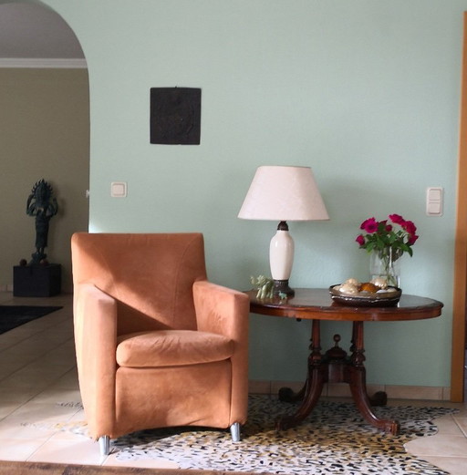 2x Leolux Dolcinea in Terracotta Alcantara in Ottime Condizioni.